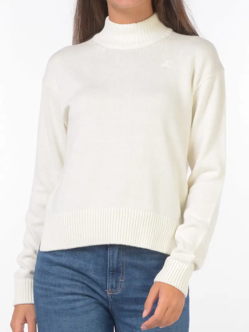 maglia da donna K Way a lupetto con logo BEIGE