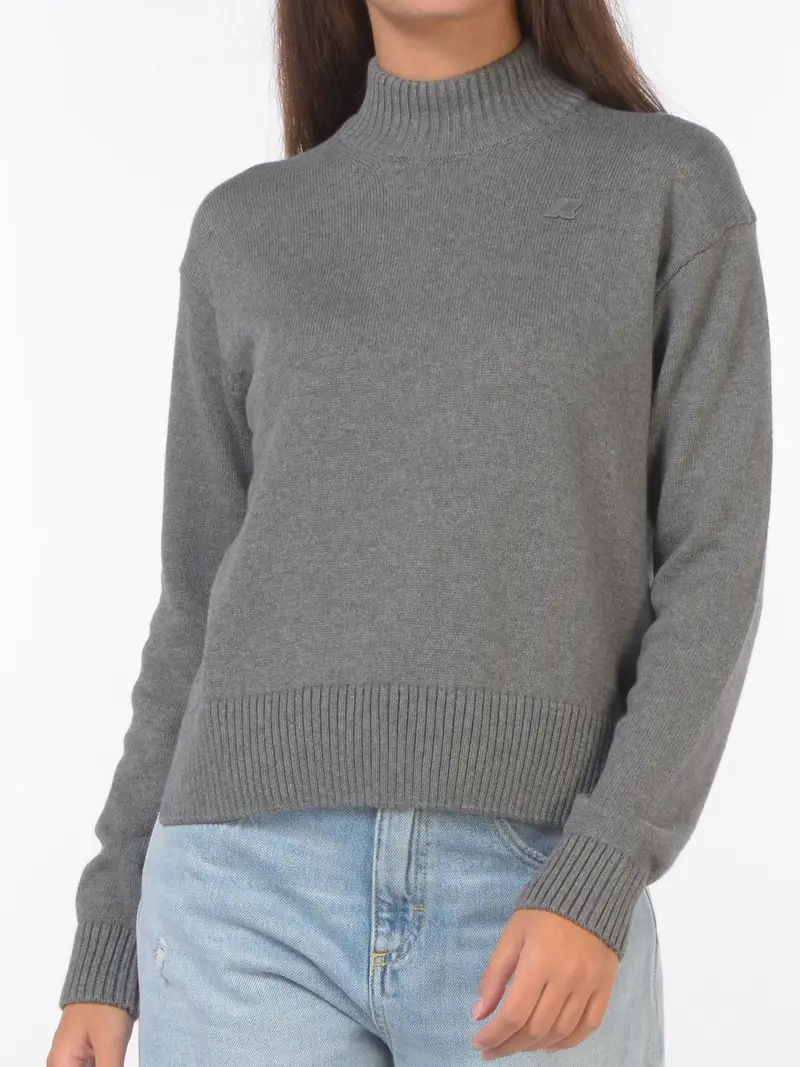 maglia da donna K Way a lupetto con logo Grigio