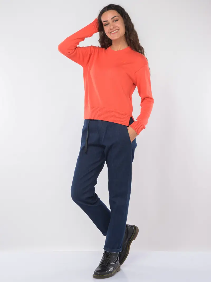 maglia da donna K Way girocollo con logo Rosso miniatura 2