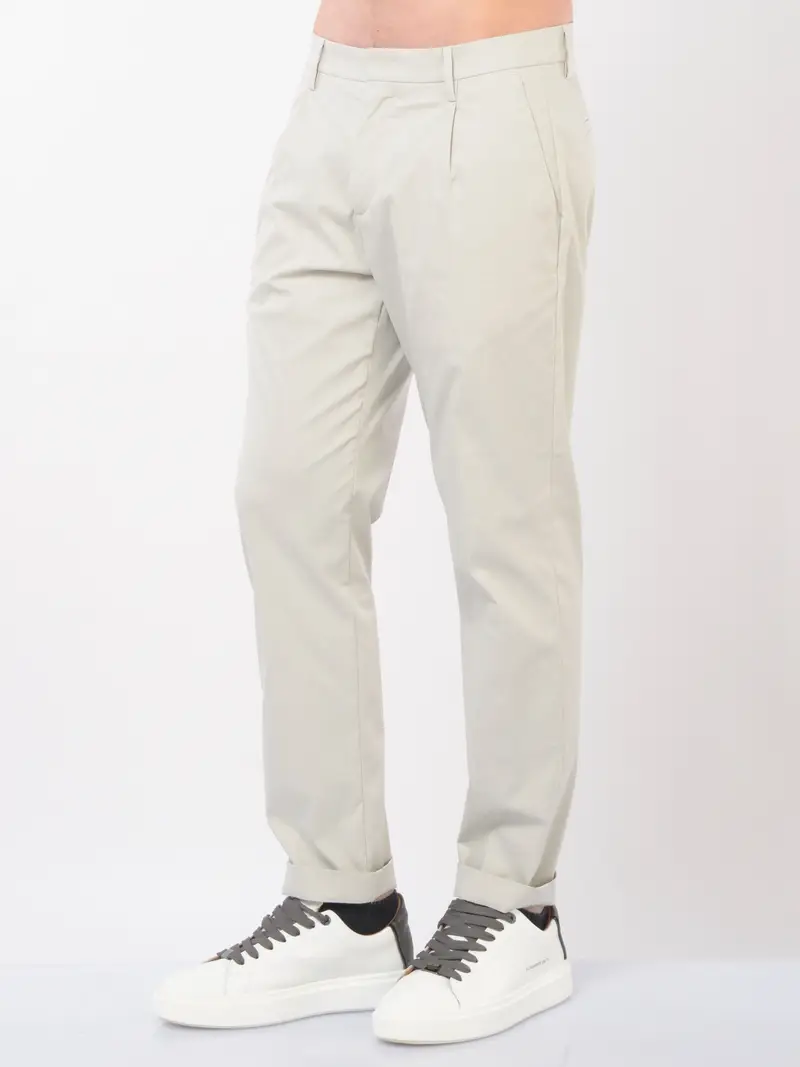 pantalone da uomo K Way chino con pinces Grigio