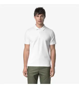 per uomo K1125CW Polo bianca Vinnie Pique (S), Bianco, Casual, Cotone, Manica corta