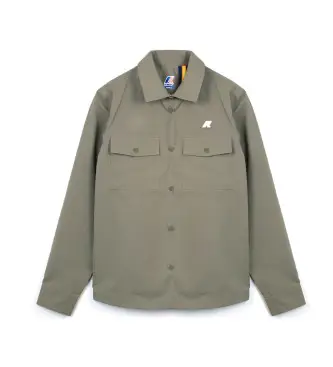 per uomo K5138MW Camicia elasticizzata a 2 strati Umbert, verde (S), Casual, Poliestere