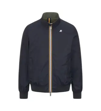 per uomo K6123PW Giacca reversibile Arsene Plus 2 blu navy (S), Casual, Nylon, Manica lunga