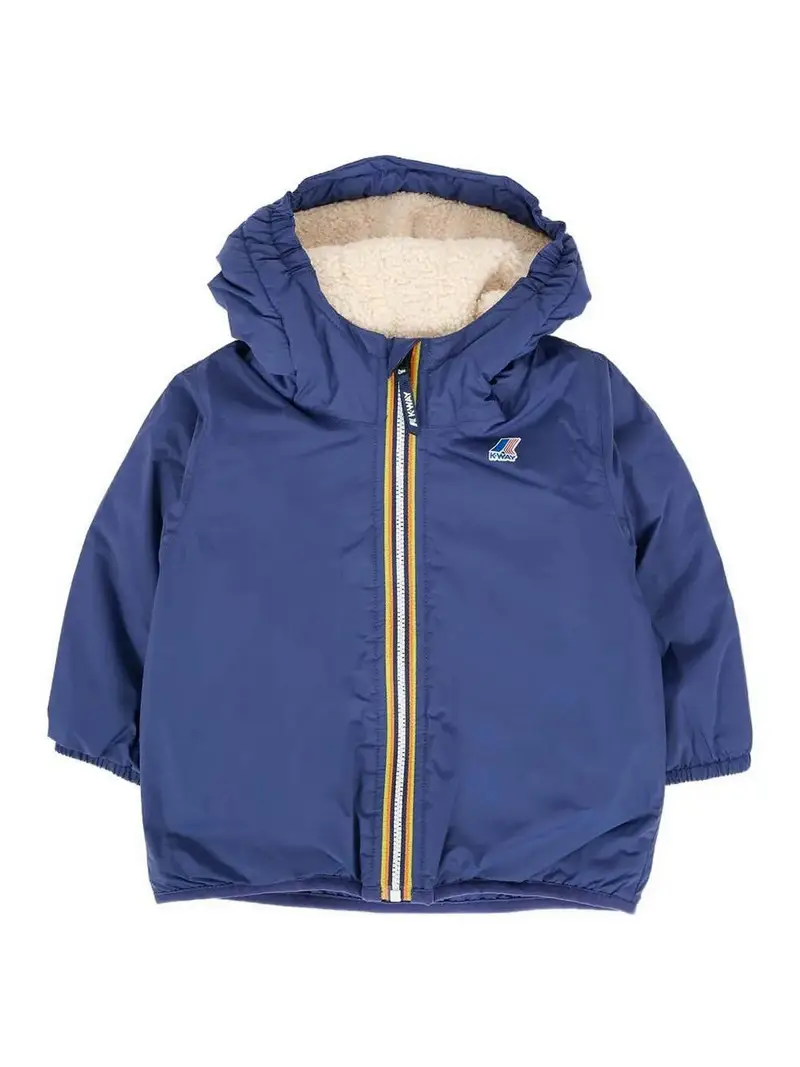 Piumino Orsetto Con Logo Blu