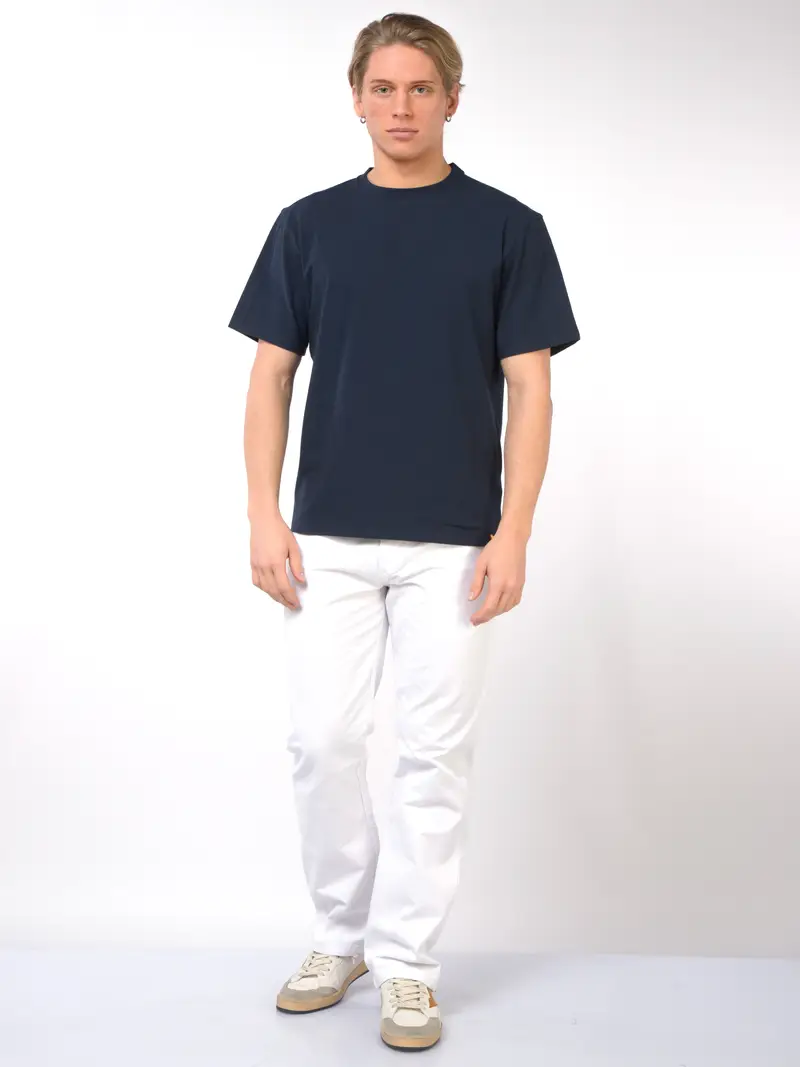 t Shirt da uomo K Way girocollo con profilo Blu miniatura 2