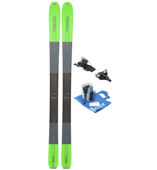 Set Wayback 89 sci da scialpinismo+attacchi+pelli Green