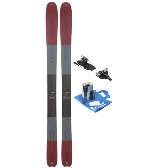 K2 Set Wayback 89 W sci da scialpinismo+attacchi+pelli Red