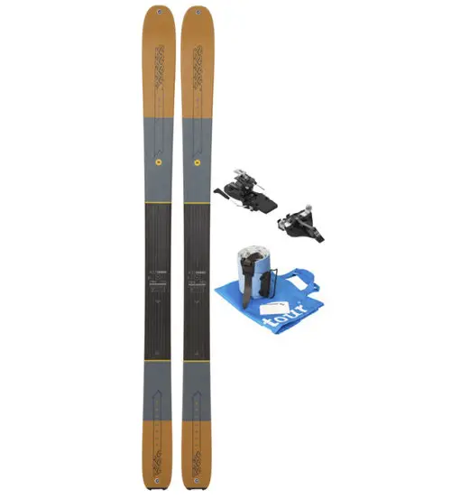 Set Wayback 98 sci da scialpinismo+attacchi+pelli Brown