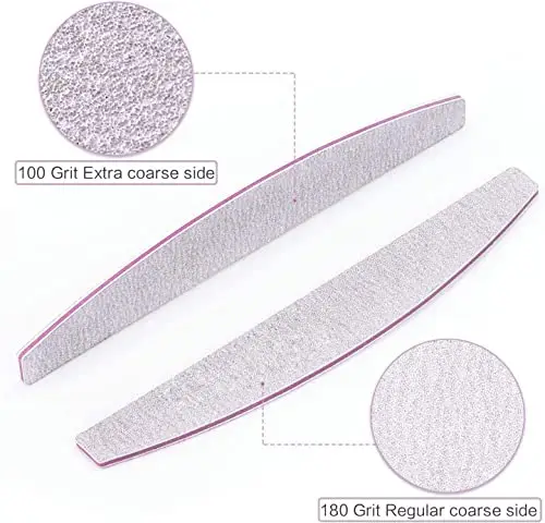 Kafeiya Lime per Unghie Professional(5 Pezzi), Lime per Unghie Grana 100/180 Lavaggio Bilaterale Lavabile per Uso miniatura 3