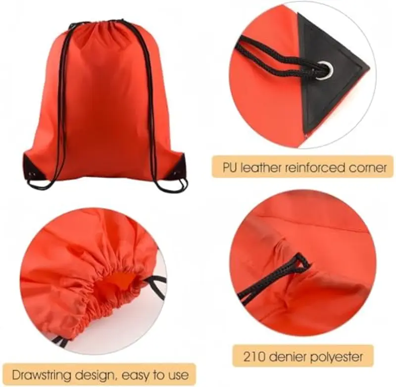 KAHEIGN 15 Pezzi Borsa Morbida, 14 Colori Borsa Tote con Coulisse Cinch Borse da Palestra Zaino Portaoggetti Draw String Bag per Scuola Palestra Viaggiare Nuoto (39 x 34cm) miniatura 2