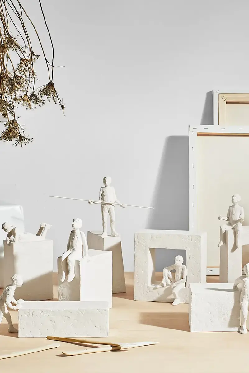 figurina decorativa Astro Pisces 13 cm colore bianco miniatura 5