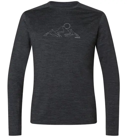 Kunes S M - maglia manica lunga - uomo Black