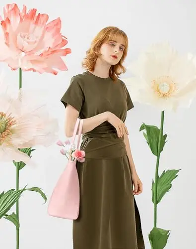 KALIDI Grande borsa tote in pelle vegana casual con cerniera borsa da lavoro Weekender Hobo per le donne 23L borsa da miniatura 2