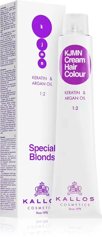 Kjmn Professional Crema Colorante Per Capelli Cheratina E Olio Di Argan Tinta Per Capelli Colore 902 Biondo Viola Ultraleggero 100 Ml