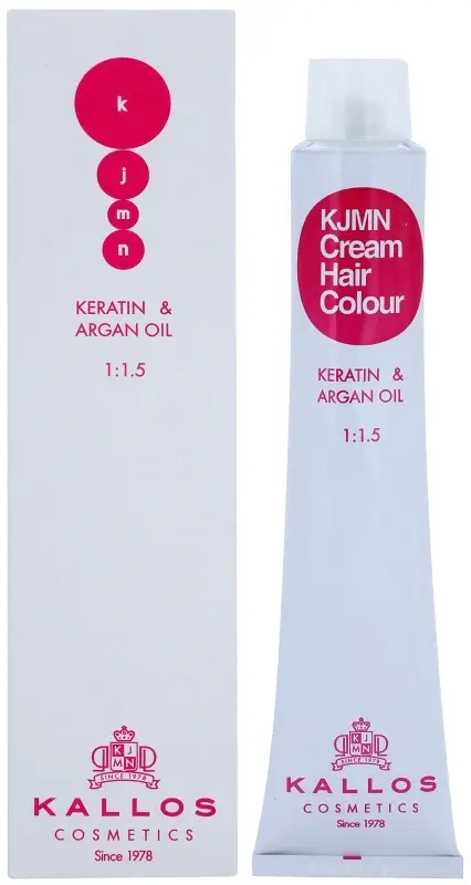 Kjmn Professional Crema Colorante Per Capelli Cheratina E Olio Di Argan Tinta Per Capelli Con Cheratina E Olio Di Argan Colore 6.7 Noce 100 Ml