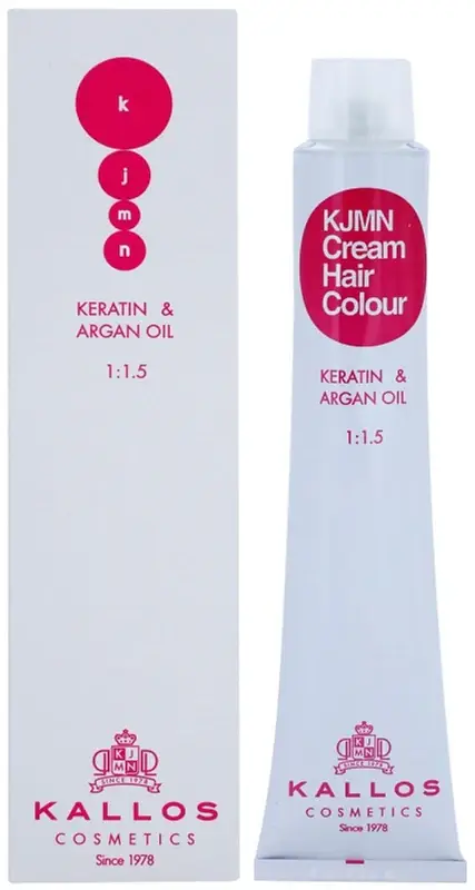 KJMN Professional Crema tinta per capelli con cheratina e olio di argan colore 9.00 Very Light Blond Plus 100 ml