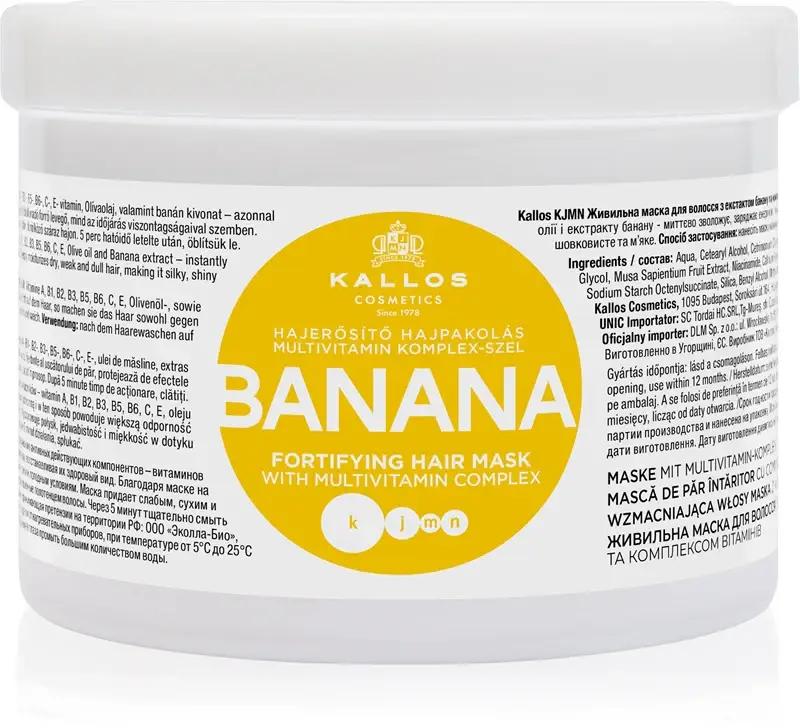 Maschera capelli fortificante alla banana - 500ml