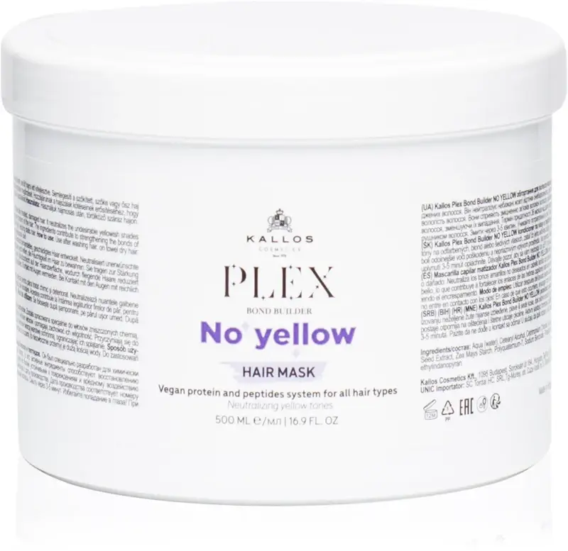 Plex No Yellow maschera per capelli neutralizzante per toni gialli 500 ml