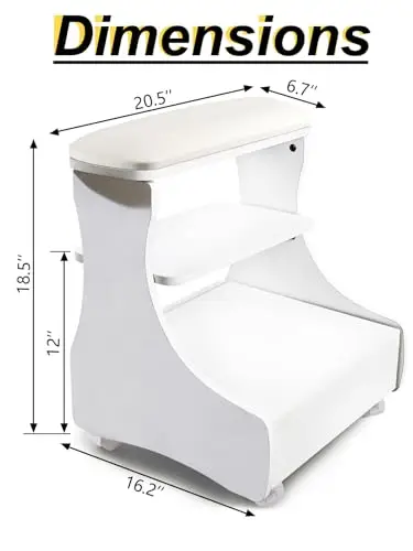 Kalolary Riposo del piede di pedicure, Piede manicure riposati con ruote in pelle di bellezza di bellezza di bellezza miniatura 2