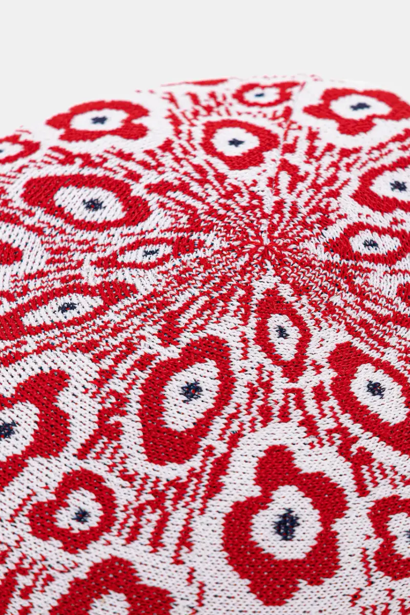 basco RETRO FLOWER colore rosso K3750.RD608 miniatura 2