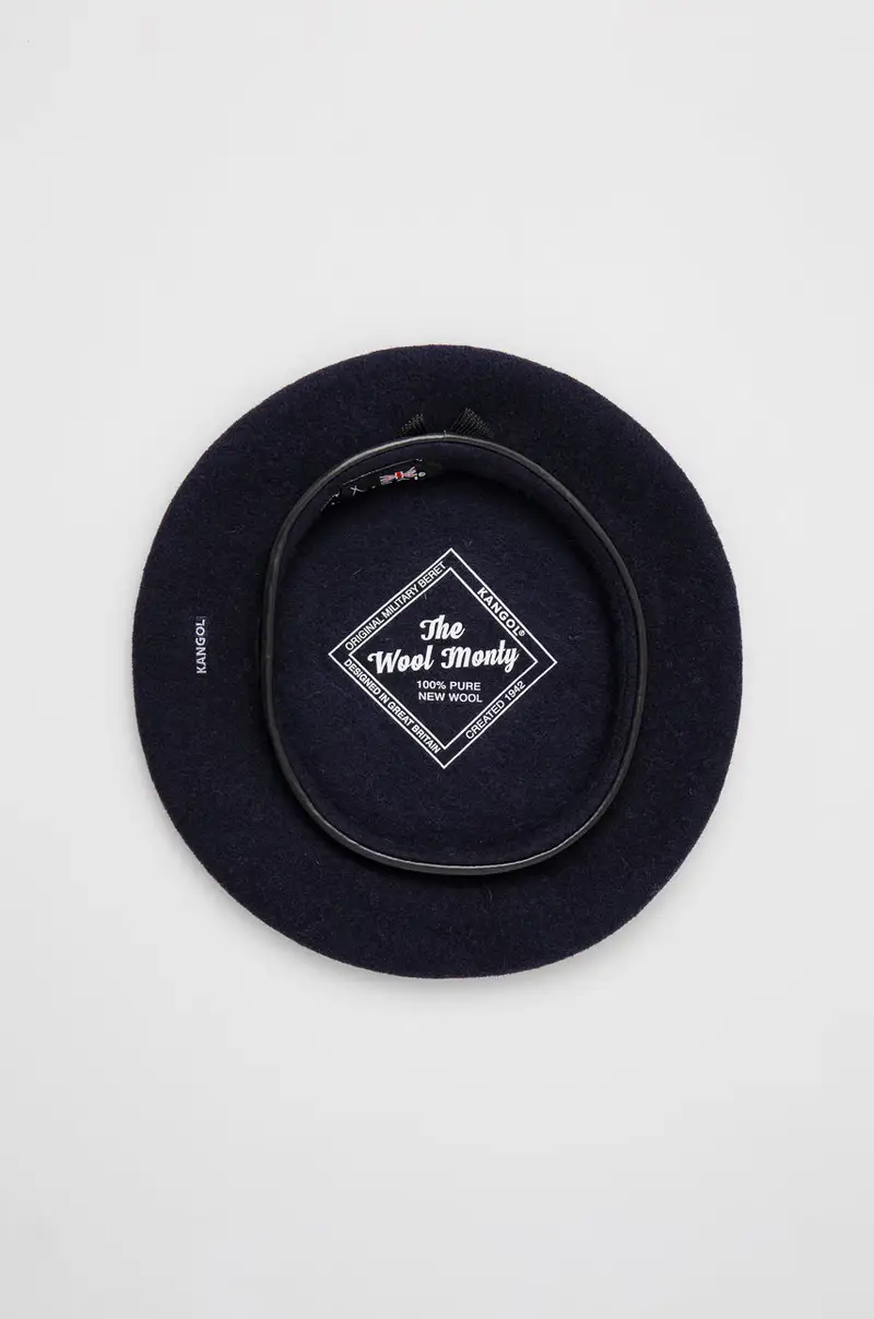berretto basco in lana Blu navy miniatura 3