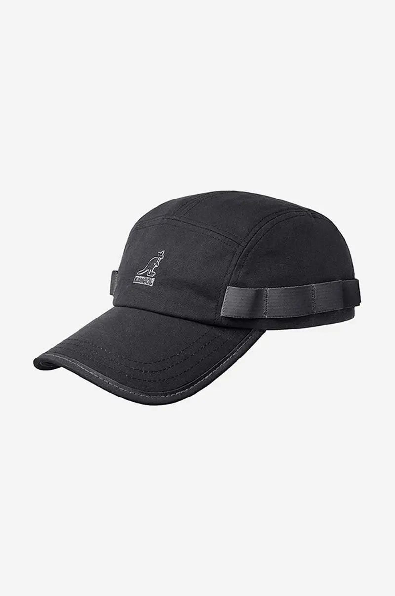 berretto da baseball in cotone Wax Utility 5 Panel Nero