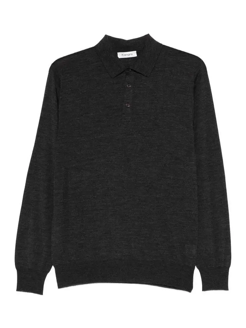 KANGRA CASHMERE Polo Nero 4006151