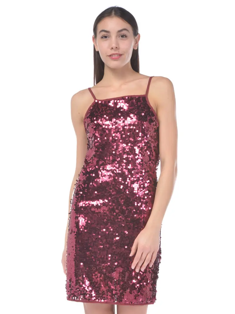 Abito tubino donna Kaos con pailettes applicate GENERICO miniatura 2