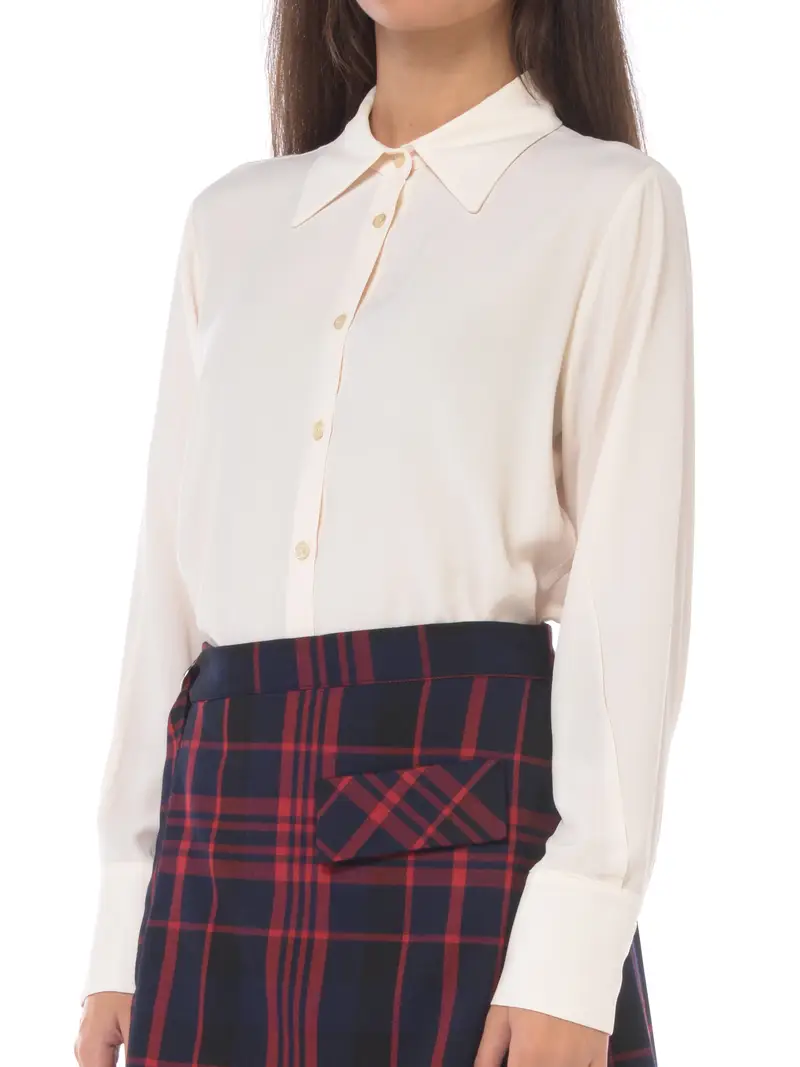 camicia da donna Kaos in crepe con polso BEIGE