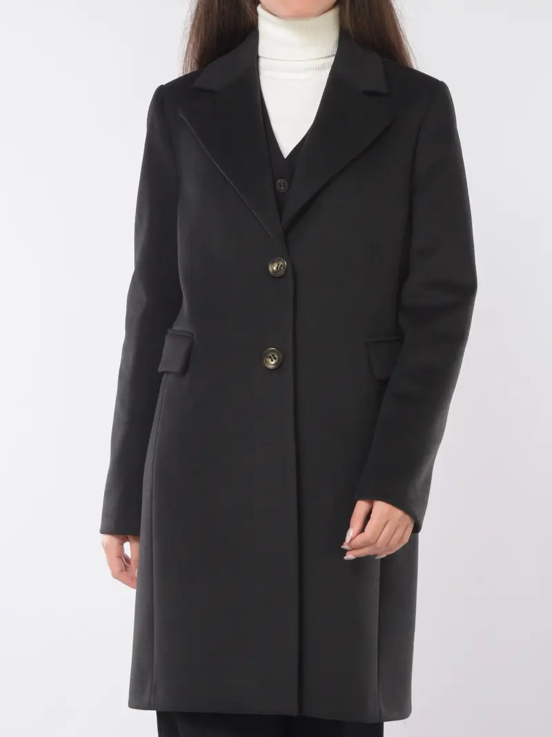 cappotto da donna Kaos a due bottoni con tasche NERO