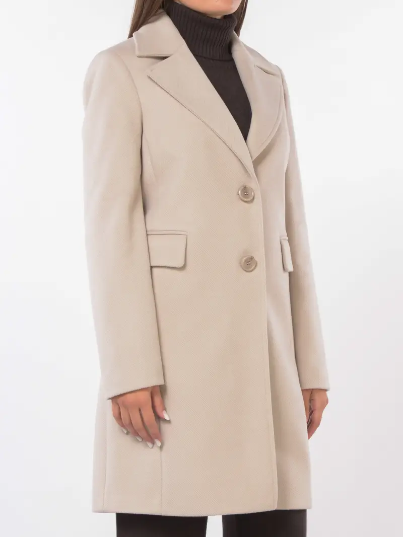 cappotto da donna Kaos Jeans a monopetto con tasche BEIGE