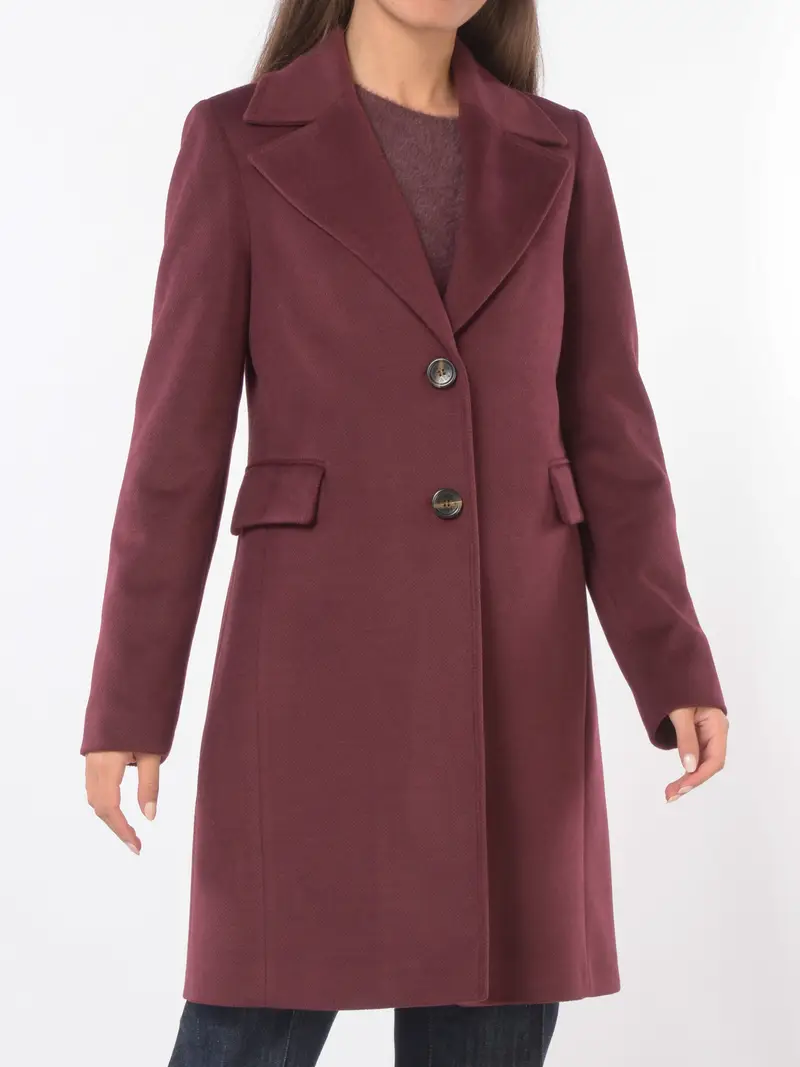 cappotto da donna Kaos Jeans a monopetto con tasche Rosso