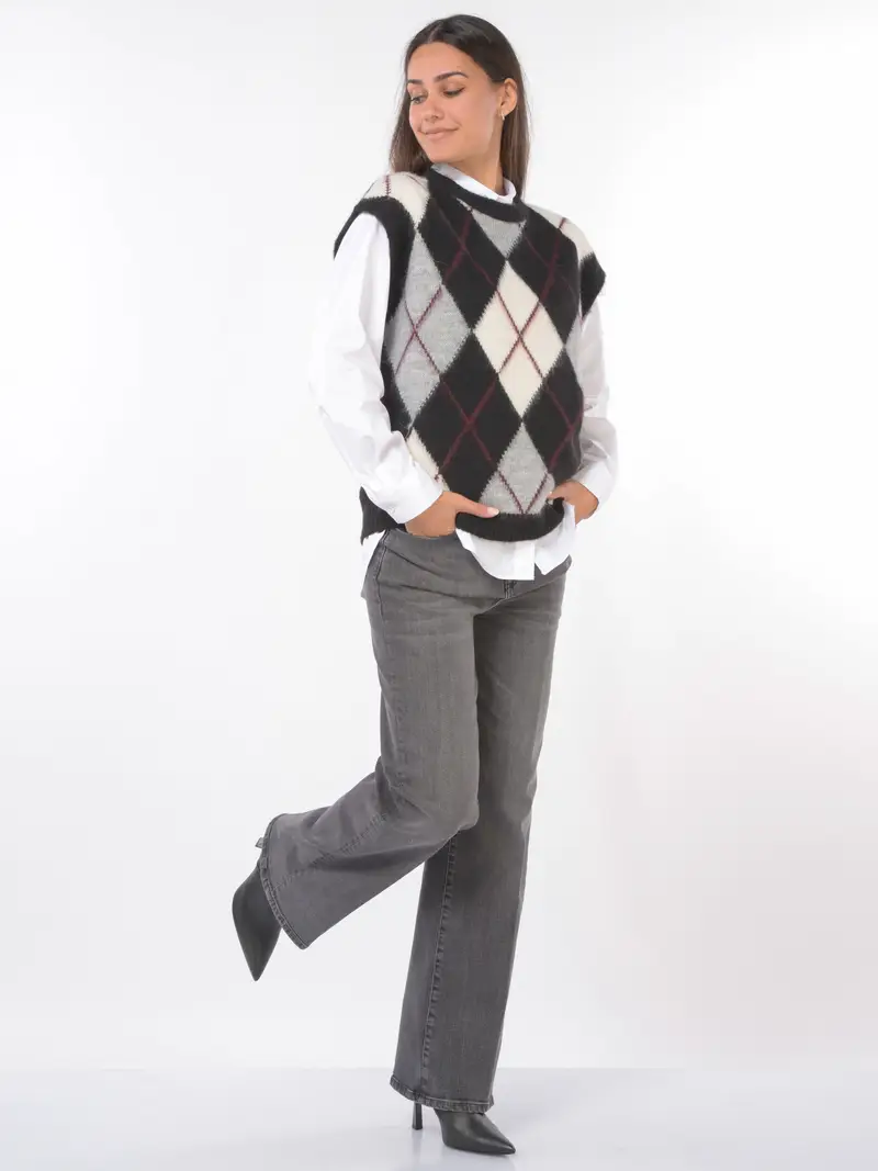 jeans da donna Kaos Jeans ampio lavaggio grigio miniatura 2