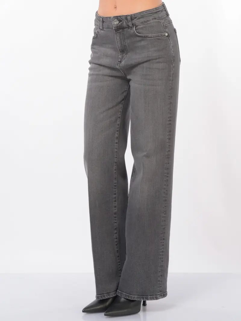 jeans da donna Kaos Jeans ampio lavaggio grigio
