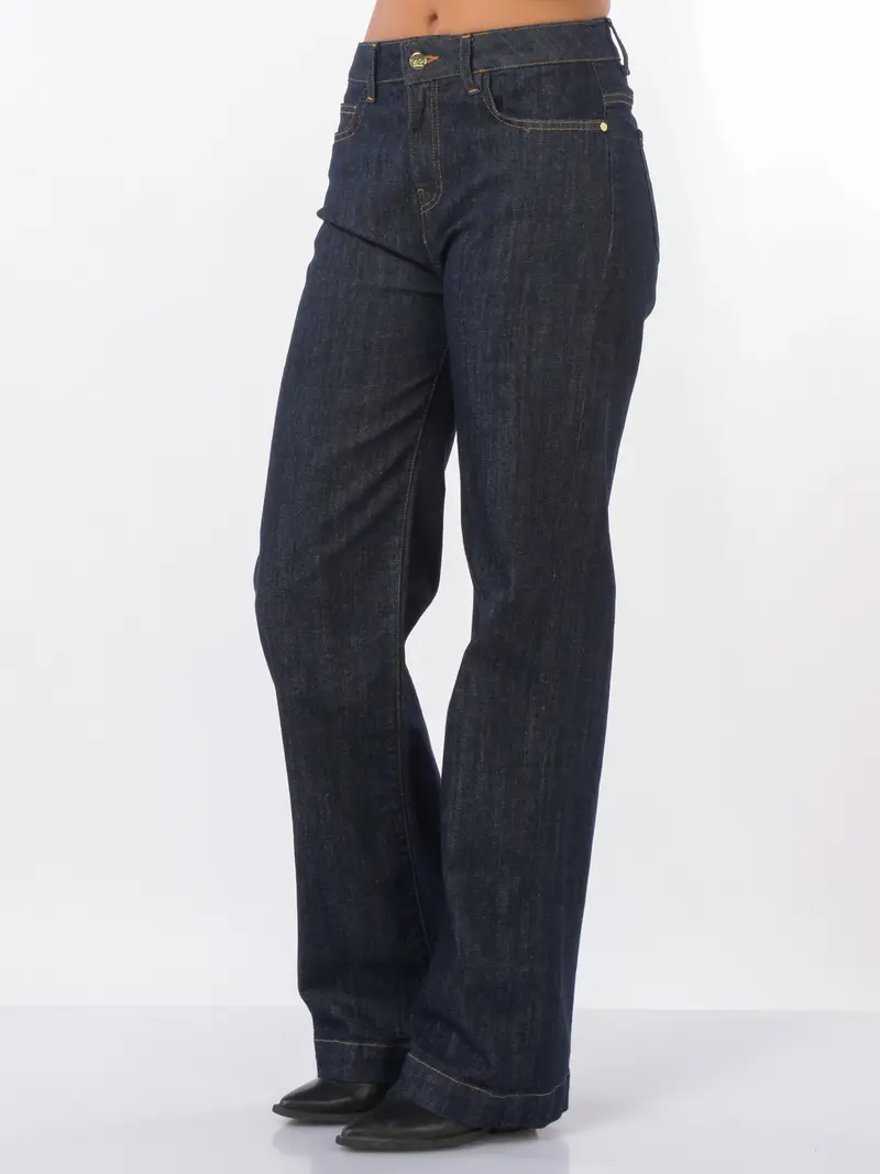 jeans da donna Kaos Jeans cinque tasche ampio Blu