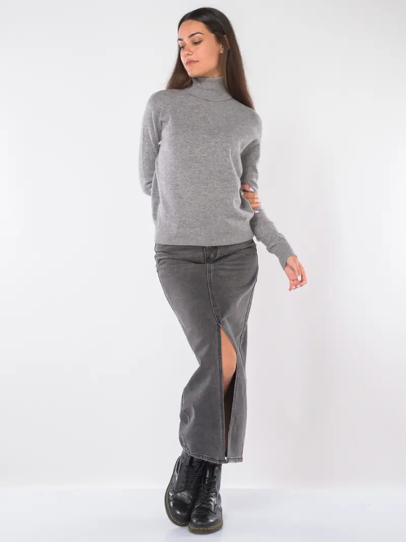 maglia da donna Kaos dolcevita in lana Grigio miniatura 2