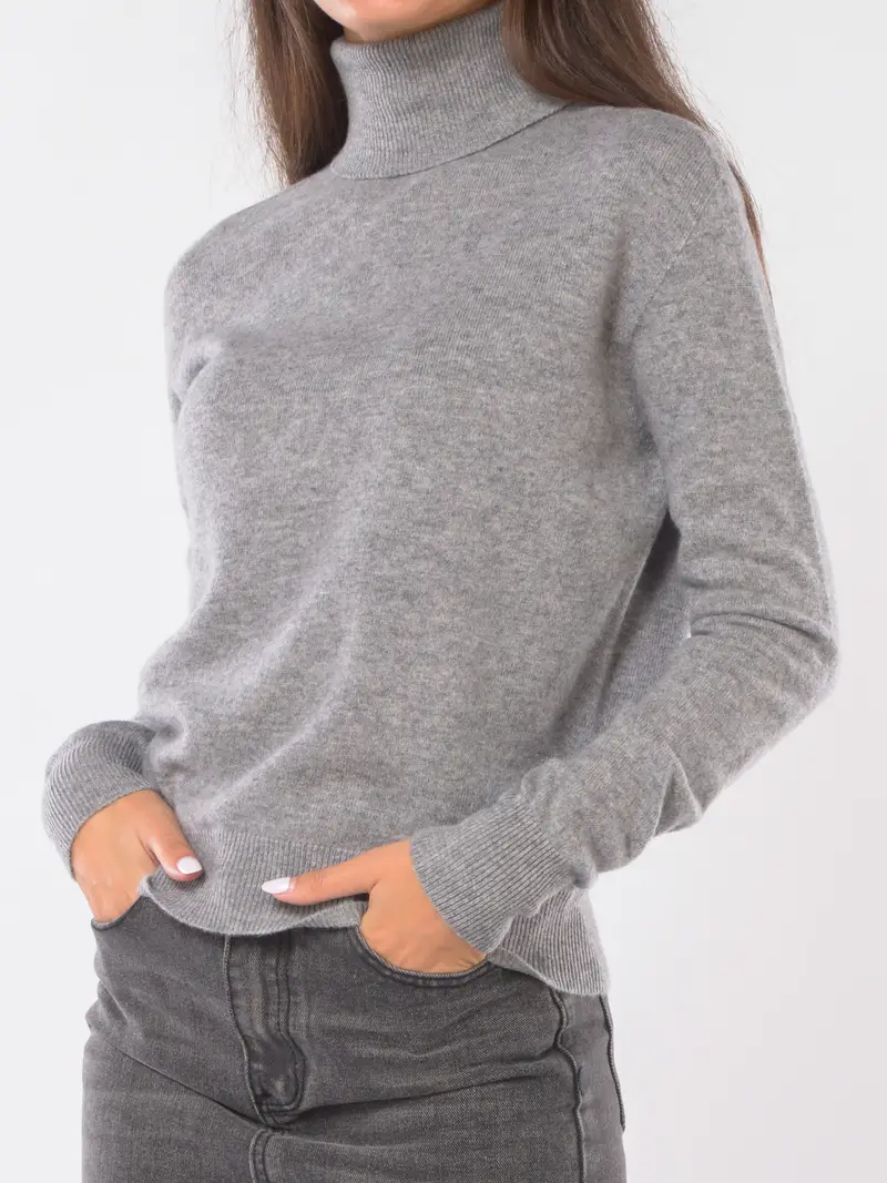 maglia da donna Kaos dolcevita in lana Grigio