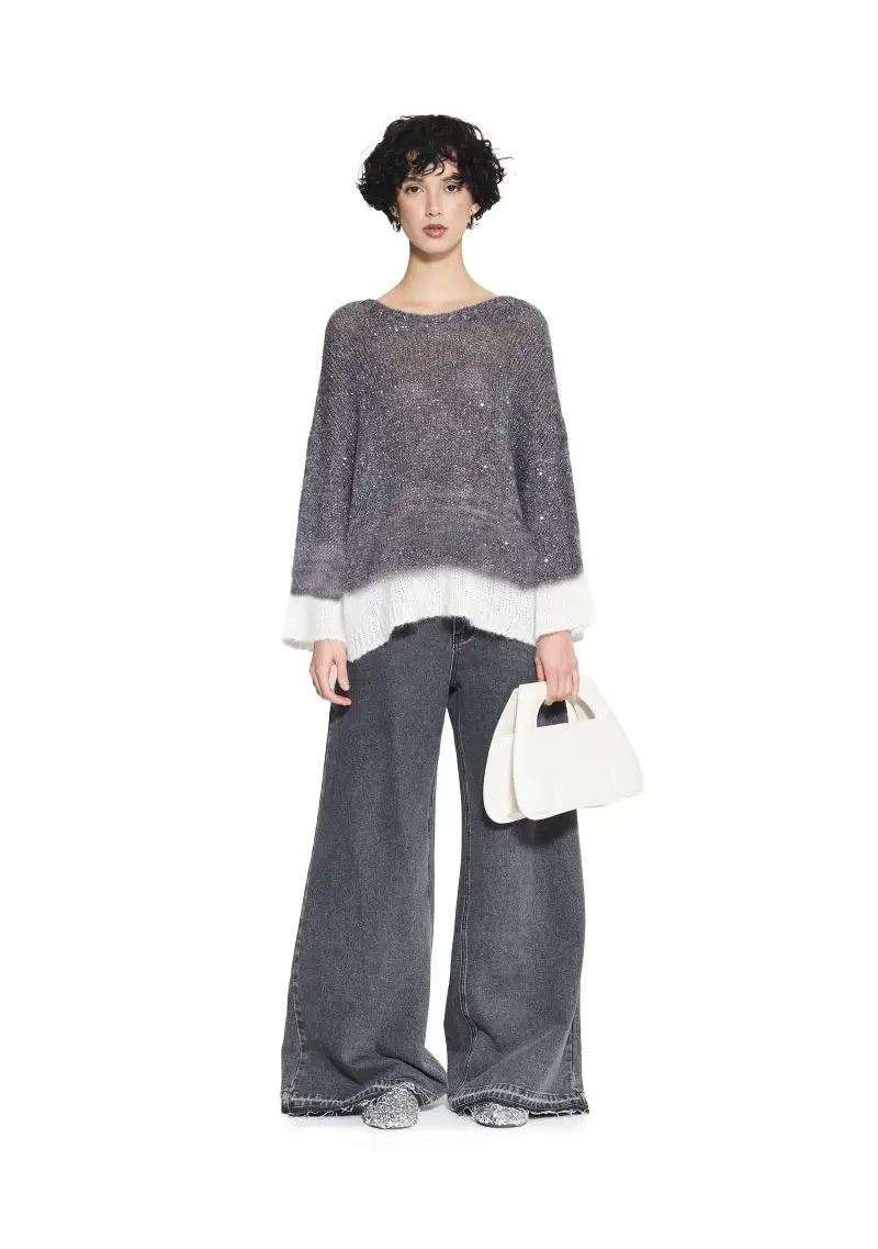 Maglia Donna Grigio miniatura 2