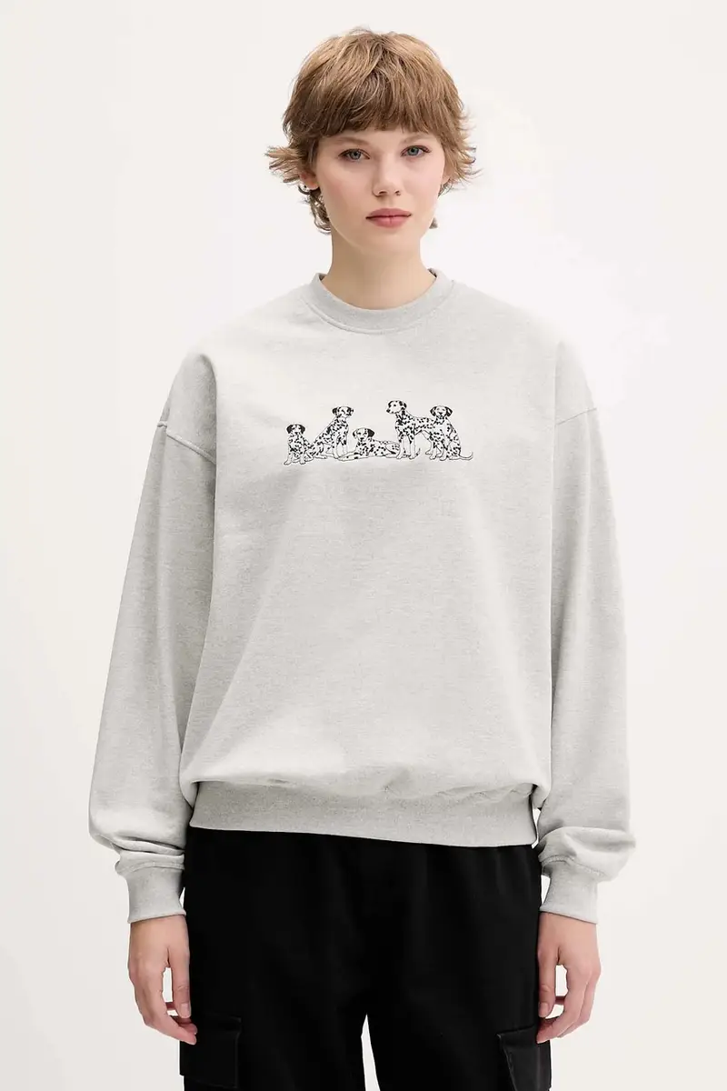 felpa colore grigio con applicazione AR053-01-G002 miniatura 2