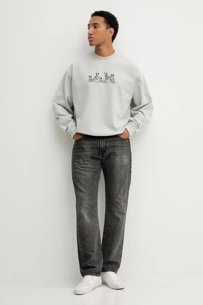 felpa colore grigio con applicazione AR053-01-G002 miniatura 3