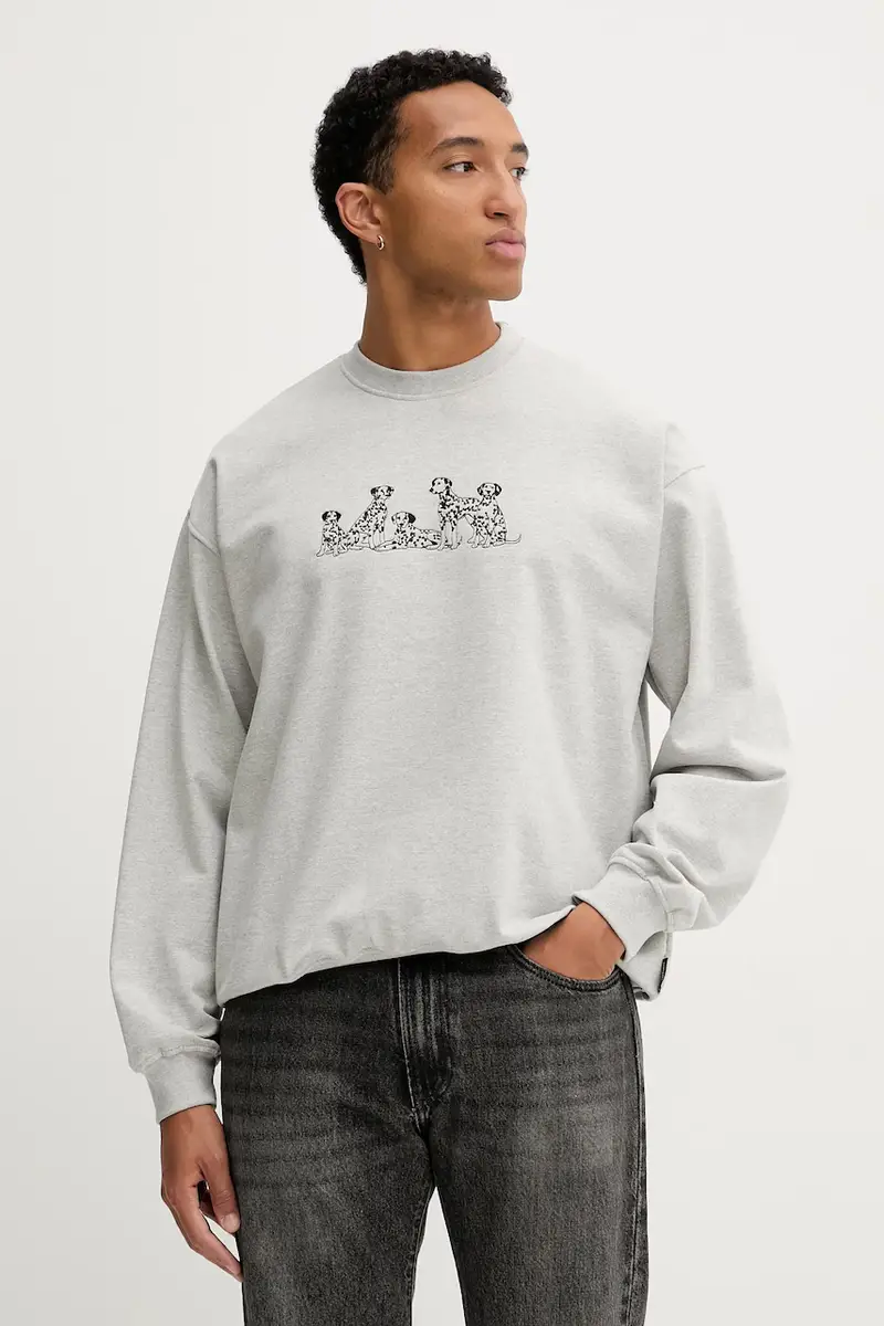 felpa colore grigio con applicazione AR053-01-G002