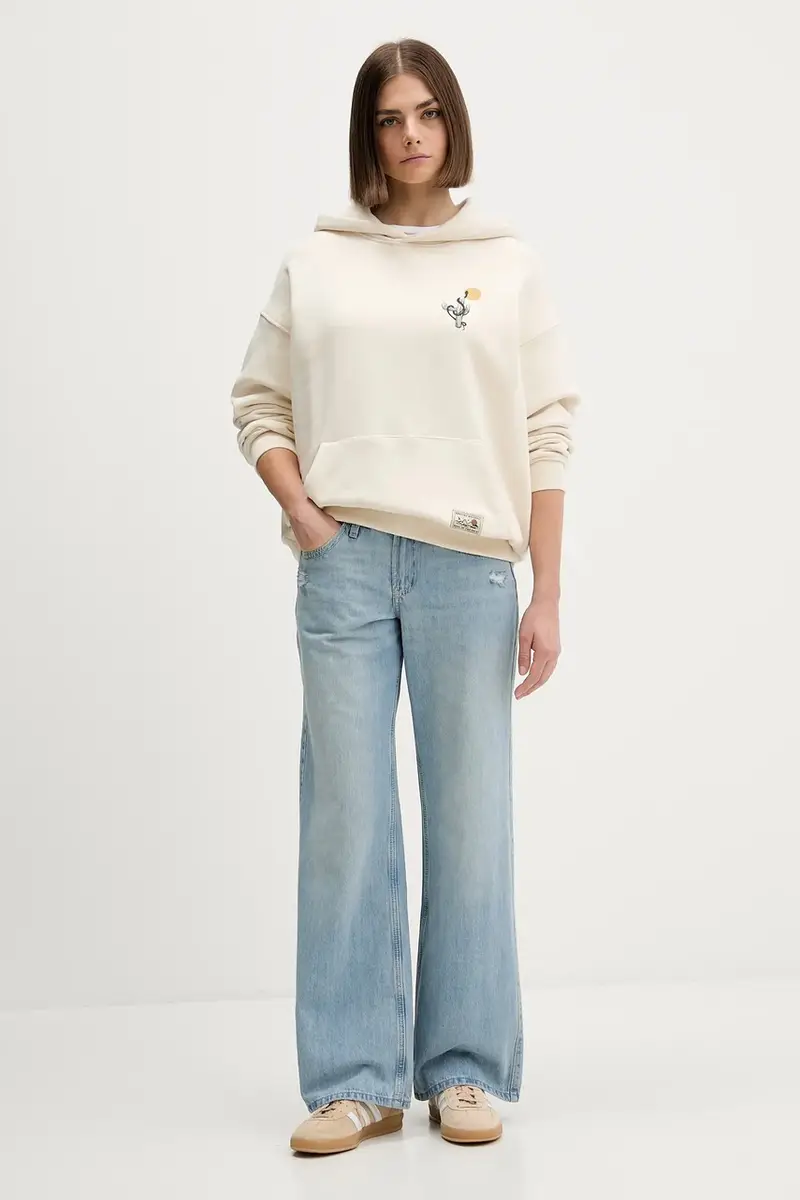 felpa in cotone Beige miniatura 3