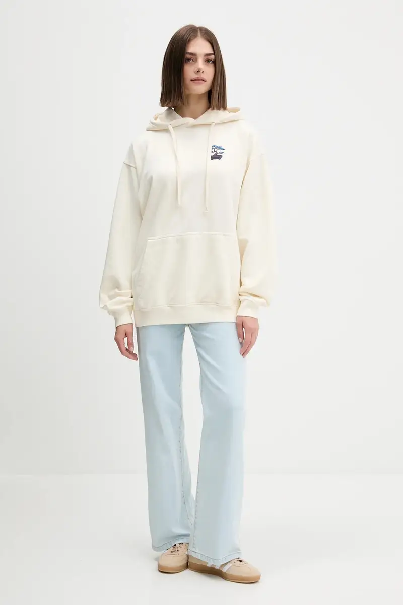 felpa in cotone colore beige con cappuccio AR079-01-G002 miniatura 5