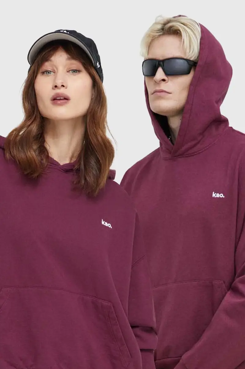 felpa in cotone colore rosa con cappuccio