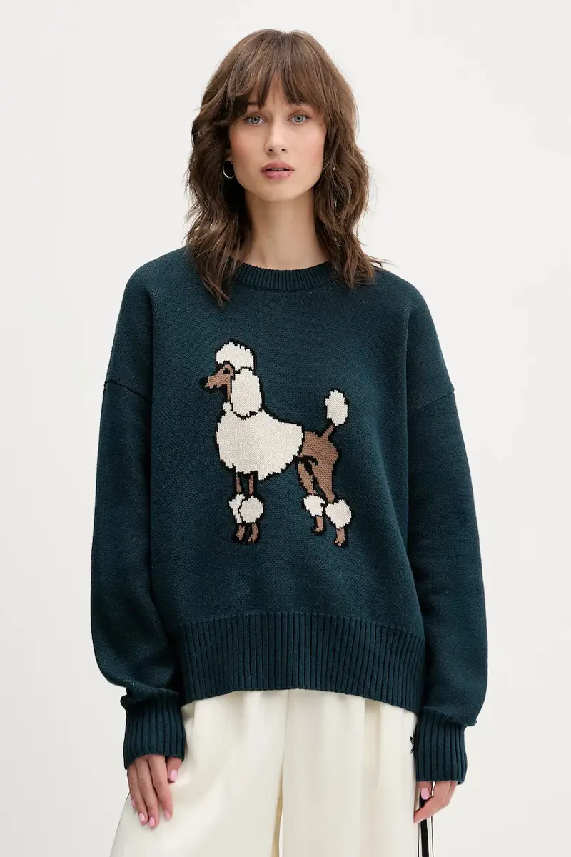 maglione in cotone colore verde AR018-01-E002 miniatura 2