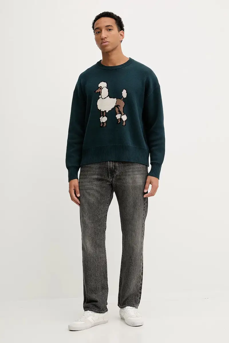 maglione in cotone colore verde AR018-01-E002 miniatura 3