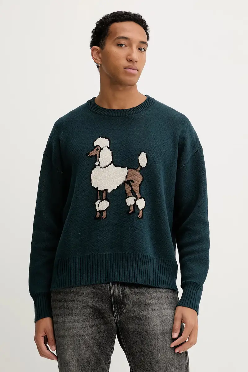 maglione in cotone colore verde AR018-01-E002