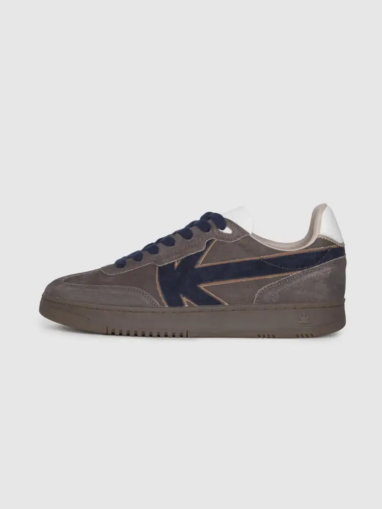 sneakers boston v in camoscio marrone