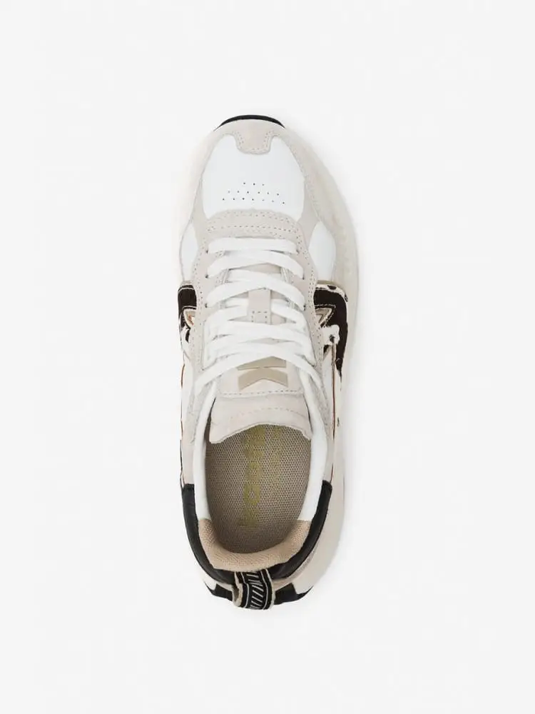 snwakers donna detroit glam bianco con logo animalier miniatura 3