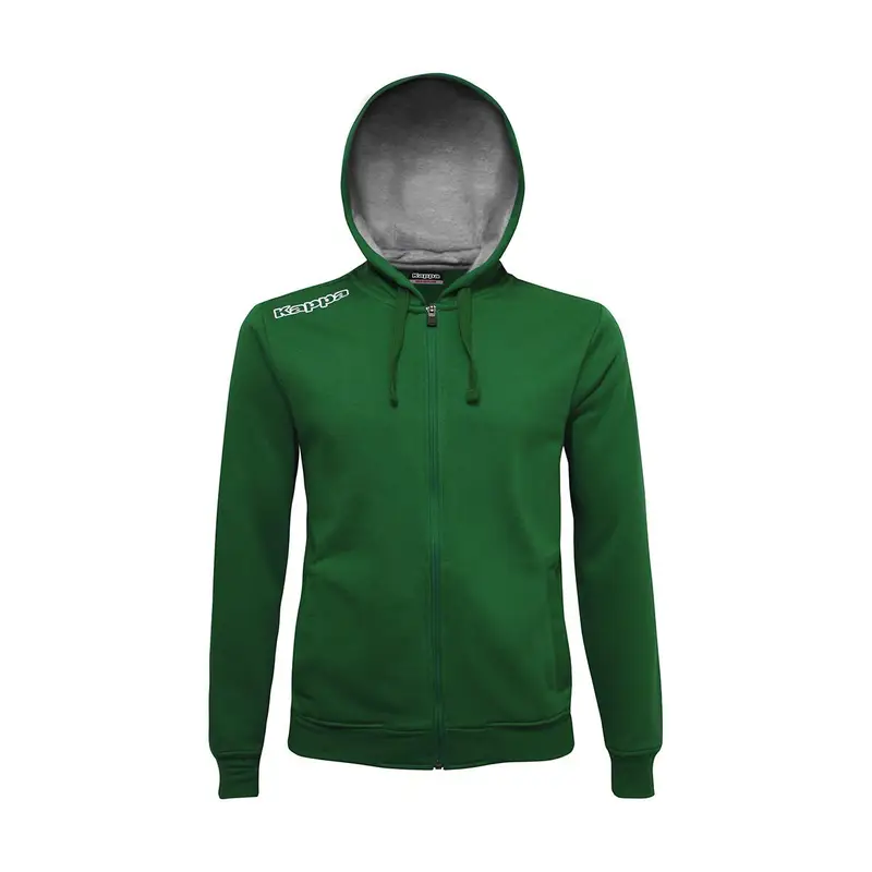felpa bambino educazione fisica kappa poliestere con cappuccio verde | Kappa